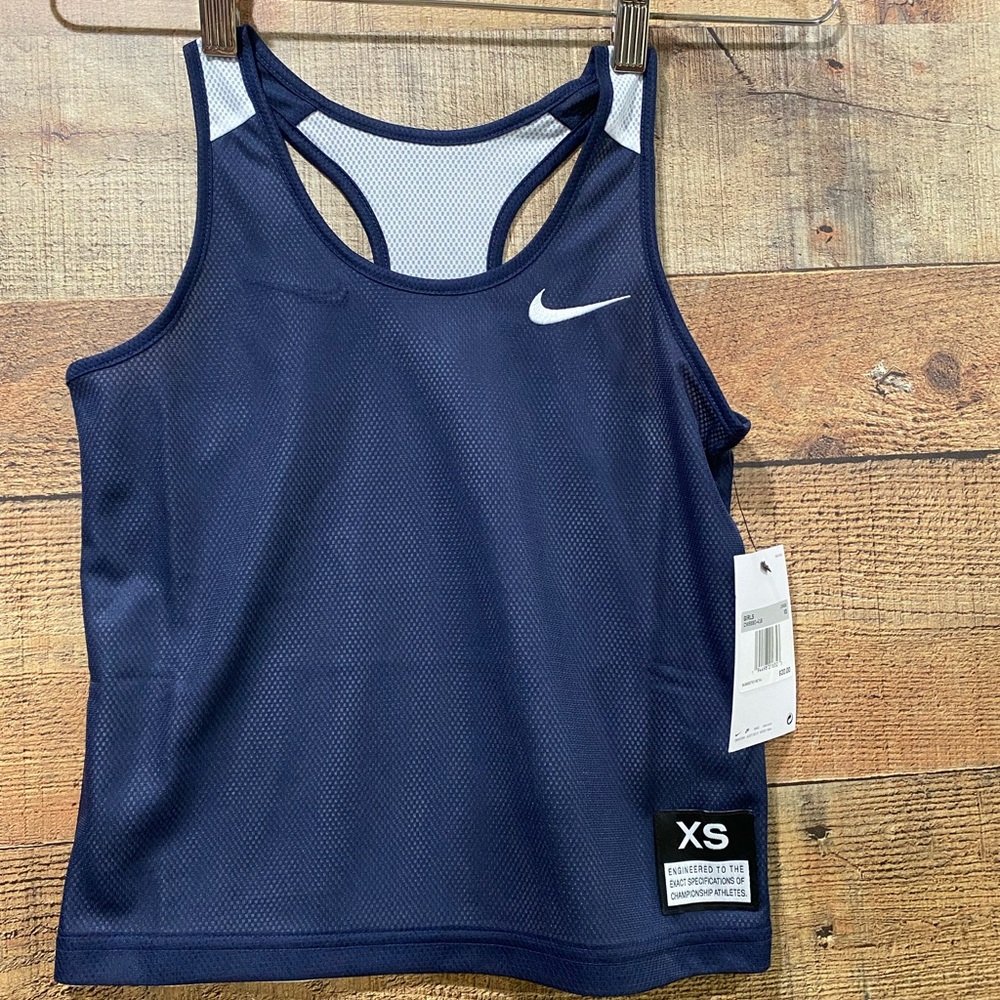 New With Tags Nike XS Navy Blue Reversible Athletic Tank Size Youth XS